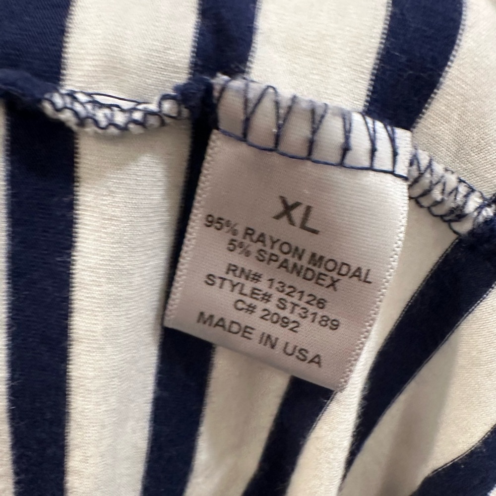 Carly Los Angeles nautical striped sailor t-shirt dress size XL GUC - Picture 4 of 4